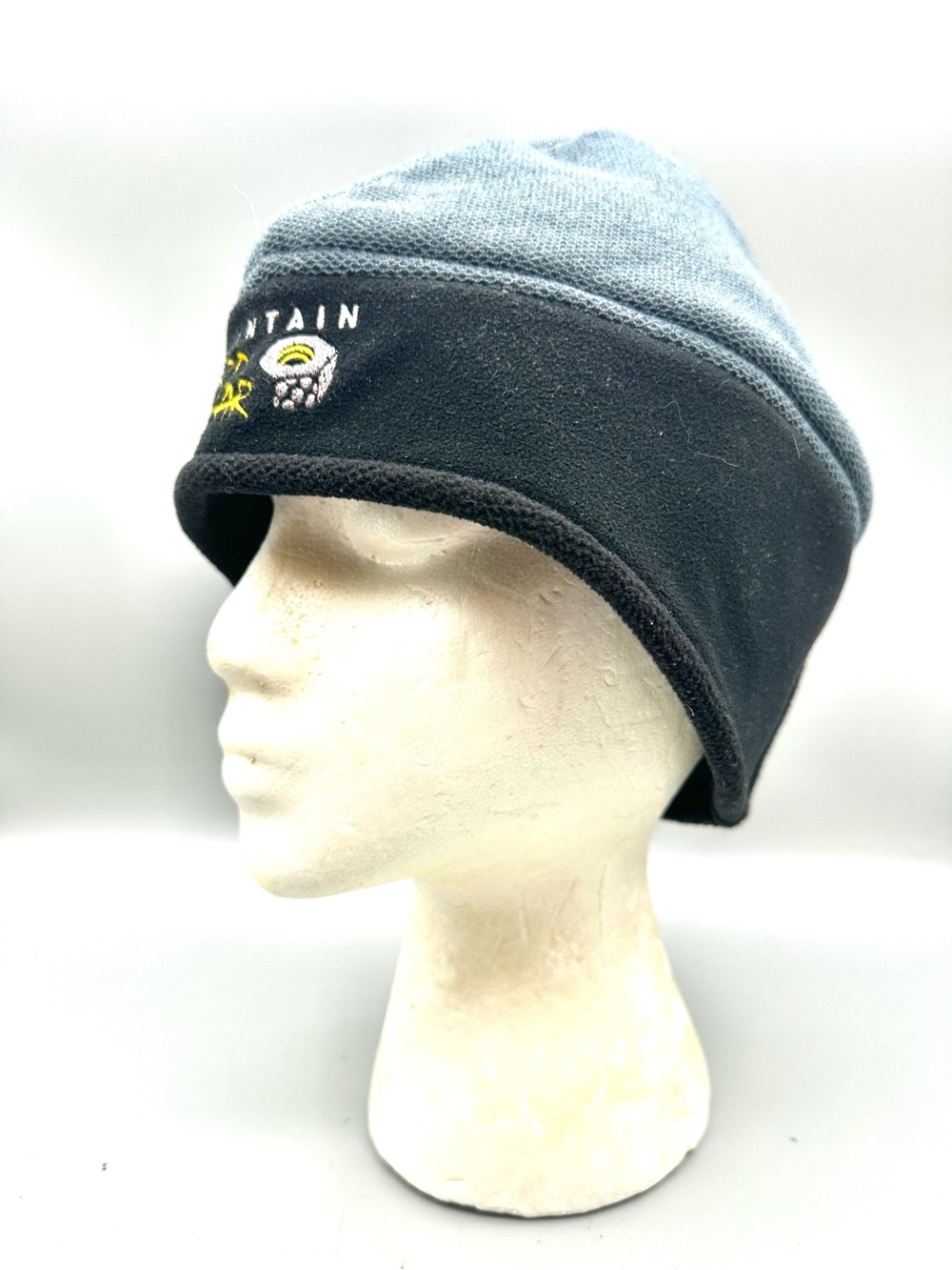 Mountain Hardwear Mens Windstopper Beanie Hat Gray Black Fleece Lined Large - Picture 2 of 6
